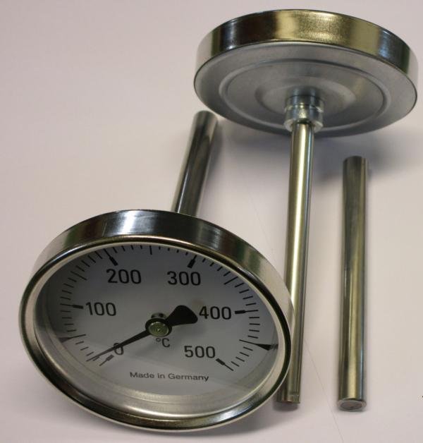 500 °C Premium Backofenthermometer Thermometer Pizzaofen, Steinbackofen, Bimetallthermometer BT